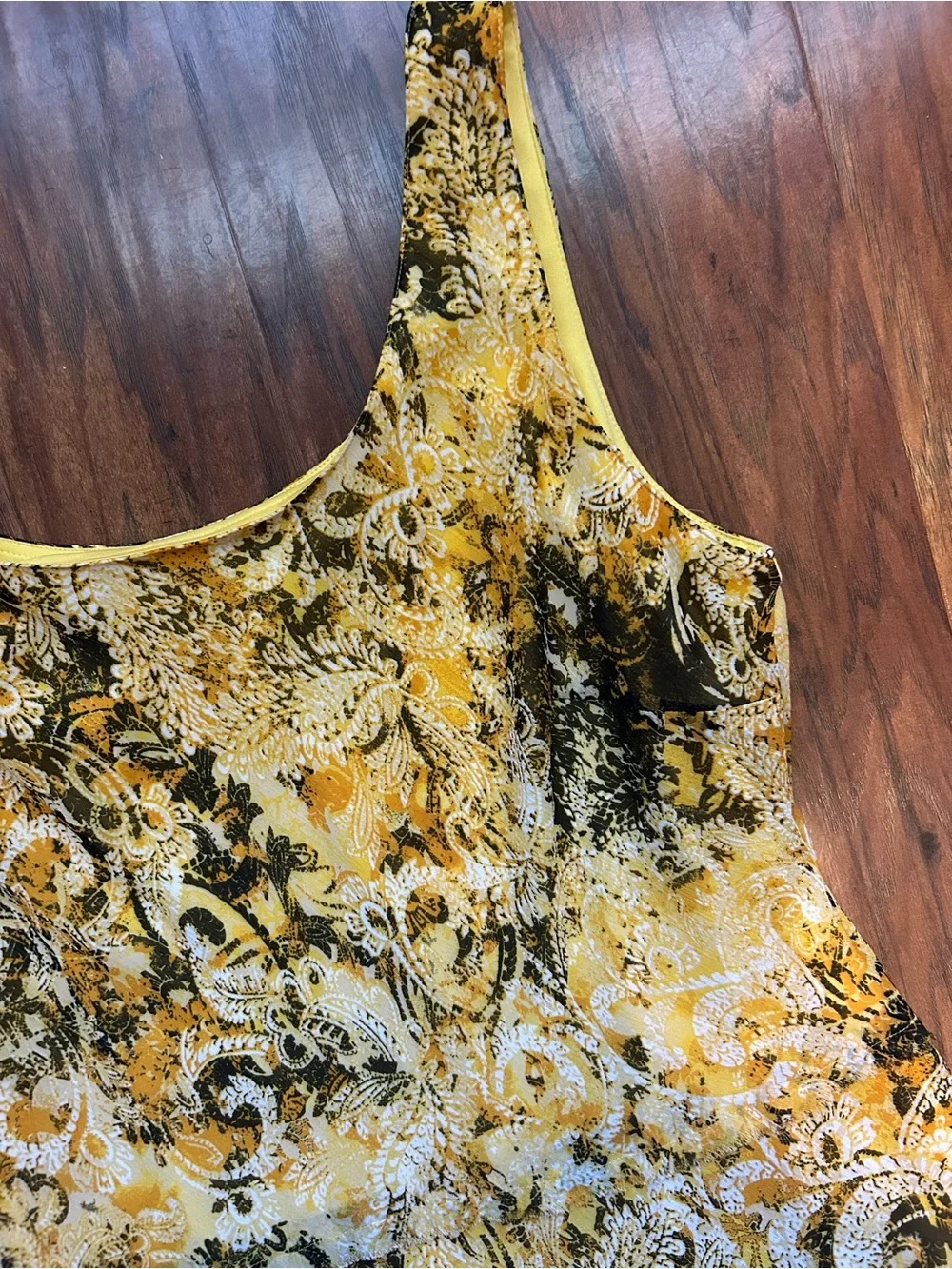 Sleeveless Sundress Tiered Floral Dress Multicolored Summer Mediterranean - Picture 5 of 7